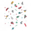 تیشرت طرح Summer icons