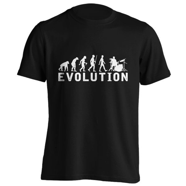 تیشرت طرح Drums Drummer Evolution