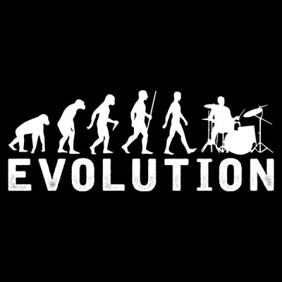 تیشرت طرح Drums Drummer Evolution