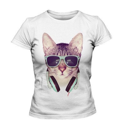 تیشرت دخترانه طرح COOL CAT