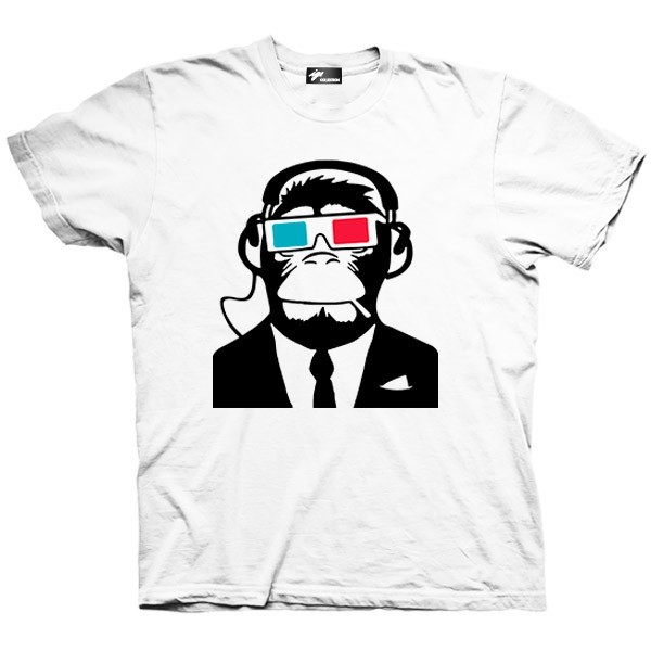 تیشرت گرافیکی طرح 3D Ape Monkey