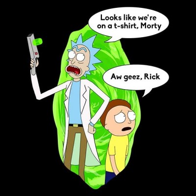 تیشرت طرح Aw Geez, Rick