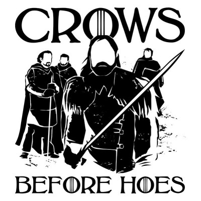 تیشرت طرح Crows Before Hoes