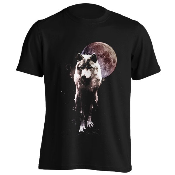 تیشرت طرح Wolf and the moon