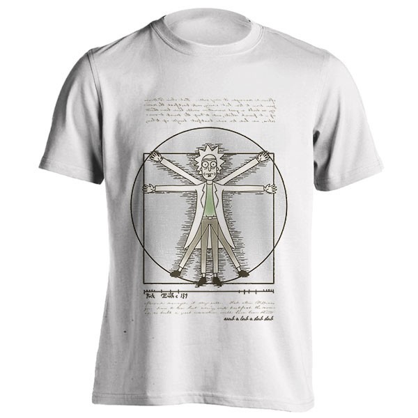 تیشرت ریک و مورتی طرح Vitruvian Rick