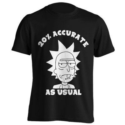 تیشرت طرح Rick and Morty - 20% Accurate as usual