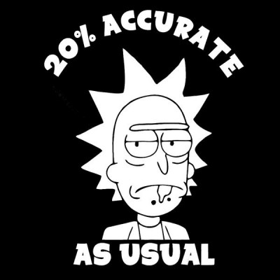 تیشرت طرح Rick and Morty - 20% Accurate as usual