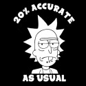 تیشرت طرح Rick and Morty - 20% Accurate as usual