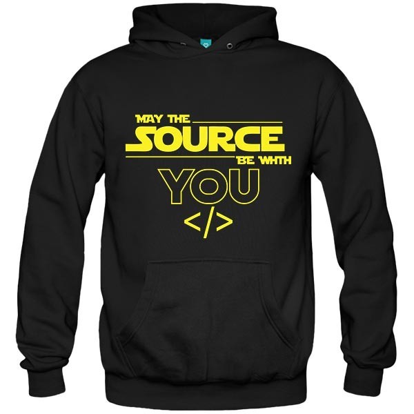 سویشرت هودی طرح May The Source Be With You