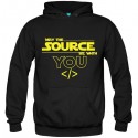 سویشرت هودی طرح May The Source Be With You