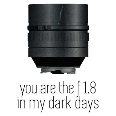 تیشرت You are the f1.8. in my dark days