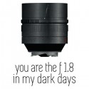 تیشرت You are the f1.8. in my dark days