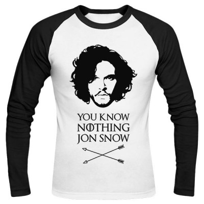 تیشرت آستین بلند رگلان You Know Nothing Jon Snow