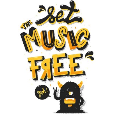 تیشرت Set the music free