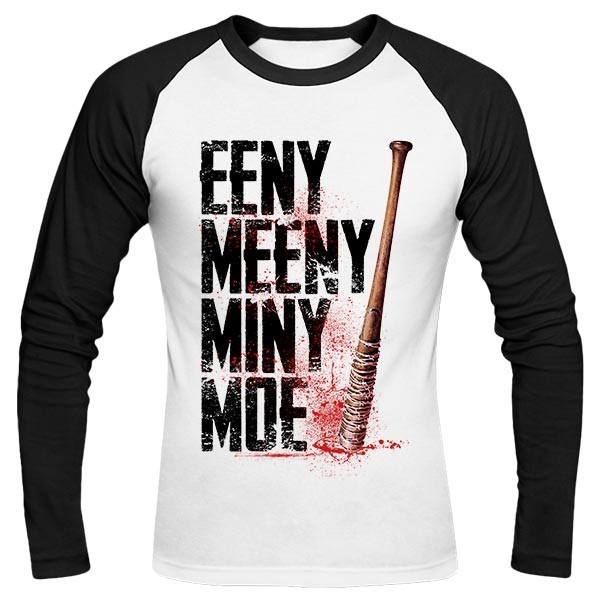 تیشرت آستین بلند رگلان eeny meeny miny moe bat