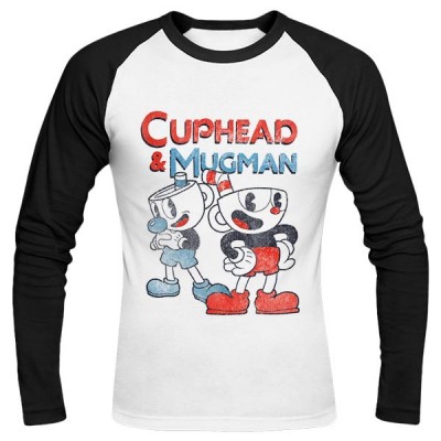 تیشرت آستین بلند رگلان Cuphead and Mugman