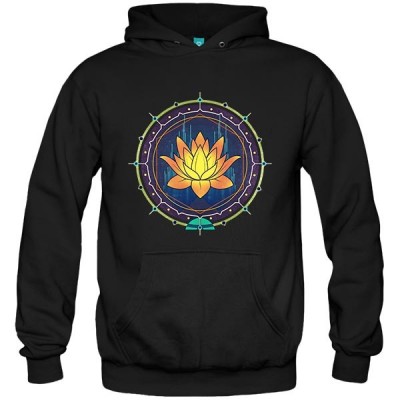 سویشرت هودی The Circle of Lotus Flower in Sunset Colours