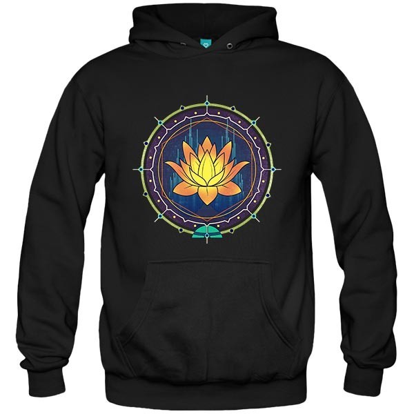 سویشرت هودی The Circle of Lotus Flower in Sunset Colours