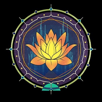 سویشرت هودی The Circle of Lotus Flower in Sunset Colours