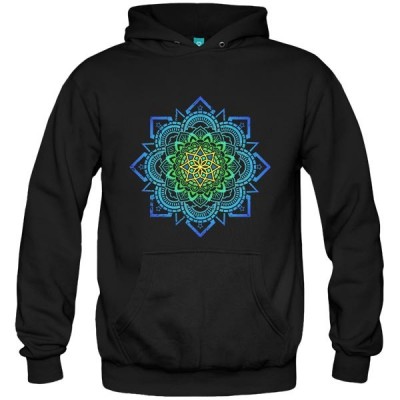 سویشرت هودی Vintage Lotus Flower Mandala Colors