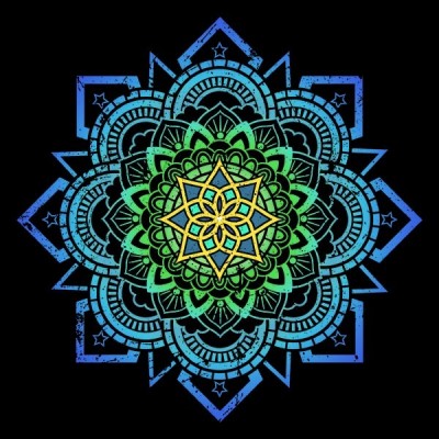 سویشرت هودی Vintage Lotus Flower Mandala Colors