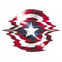 تیشرت آستین بلند Distorted Captain America Shield