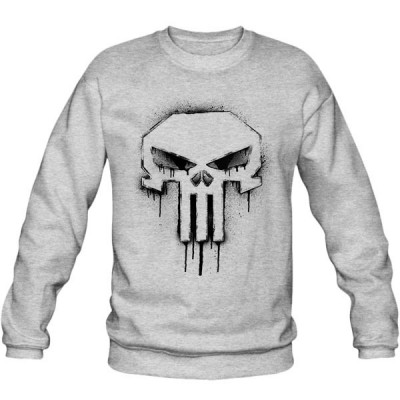 سویشرت ملانژ طرح Punisher Spray Paint Logo