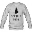 سویشرت ملانژ طرح Winter Is Here - Raven