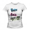 تیشرت دخترانه Peace love vegan