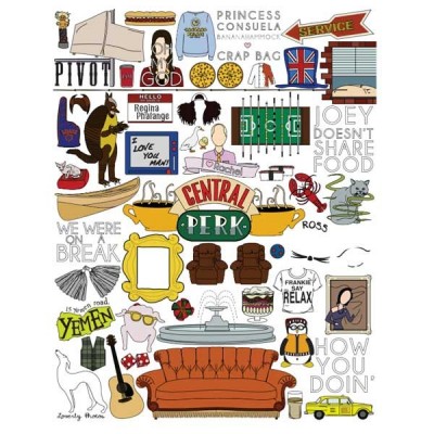 تیشرت آستین بلند Friends Icons