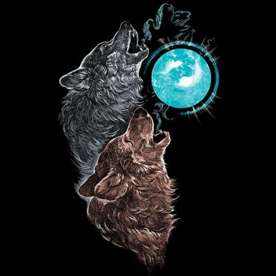 تیشرت Howling at Full Moon