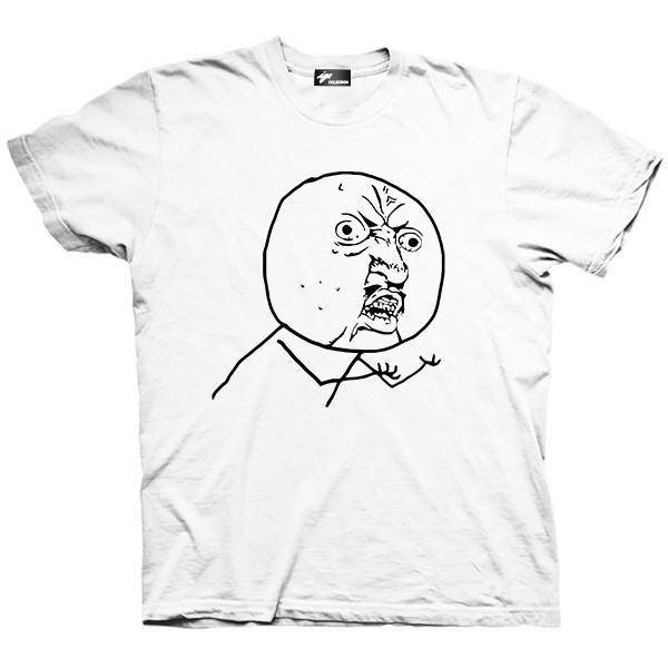 تیشرت ترول طرح Angry y u no