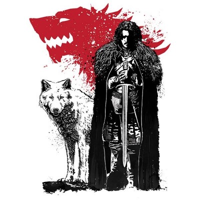 تیشرت آستین بلند The King and the White Wolf