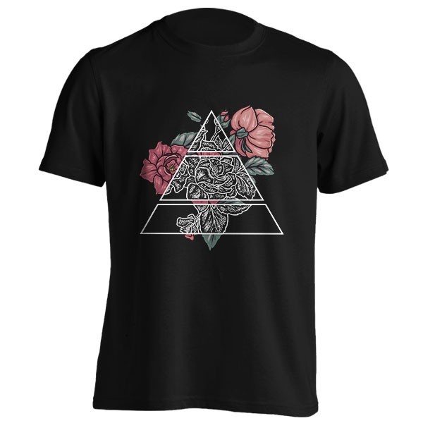 تیشرت Tri Floral Invert Black