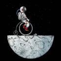 تیشرت Astronaut riding the bike