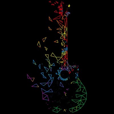 تیشرت Colorful Acoustic Guitar