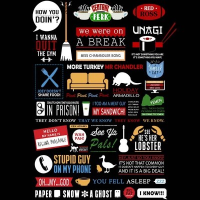 تیشرت Friends Info-graphic