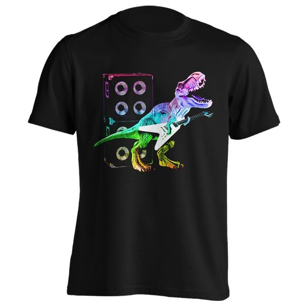 تیشرت T-Rex Dinosaur and Guitar
