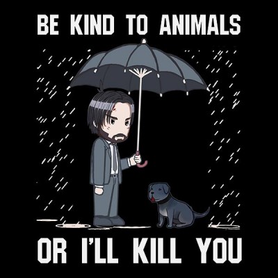 تیشرت آستین بلند John Wick Be Kind to Animals