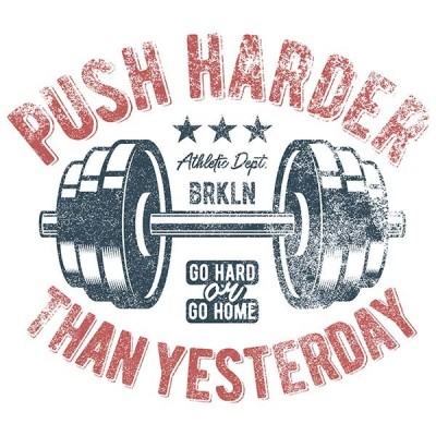 سویشرت هودی ملانژ Push Harder than Yesterday