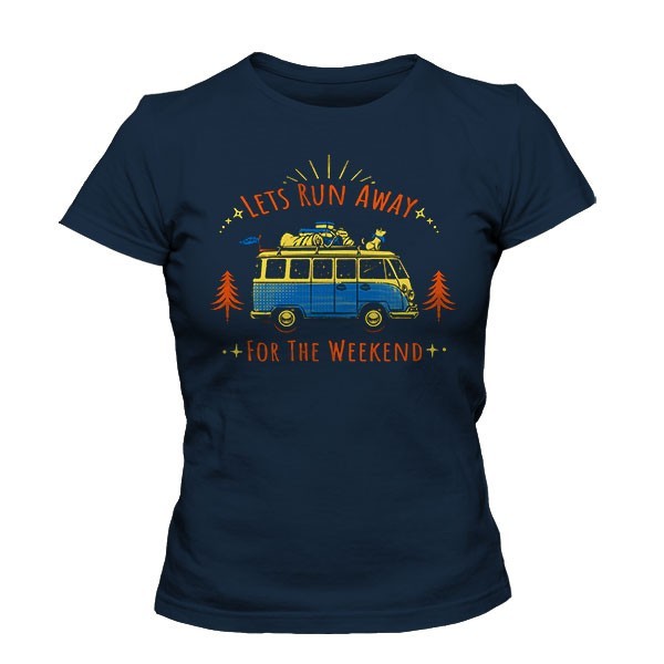 تیشرت دخترانه Let's run away for the weekend