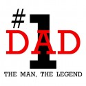 تیشرت هدیه روز پدر طرح Number 1 DAD