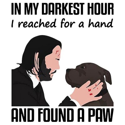 سویشرت هودی ملانژ John Wick and dog in my darkest hour