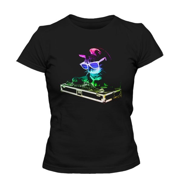 تیشرت دخترانه Rainbow DJ Kitty