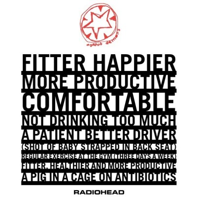 تیشرت آستین بلند Fitter Happier Lyrics Radiohead