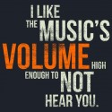 تیشرت ملانژ I like the music's volume high