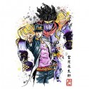 تیشرت آستین بلند رگلان Bizarre Adventure Watercolor