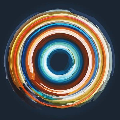 تیشرت ملانژ Abstract colorful circle